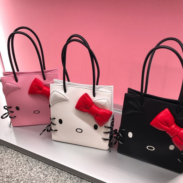 2020超限定 バレンシアガ偽物【バレンシアガ&Hello Kittyコラボ】Shopping Tote XXS pink